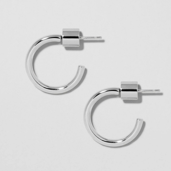 New Jennifer Fisher Silver Thread Hoops - Picture 1 of 3